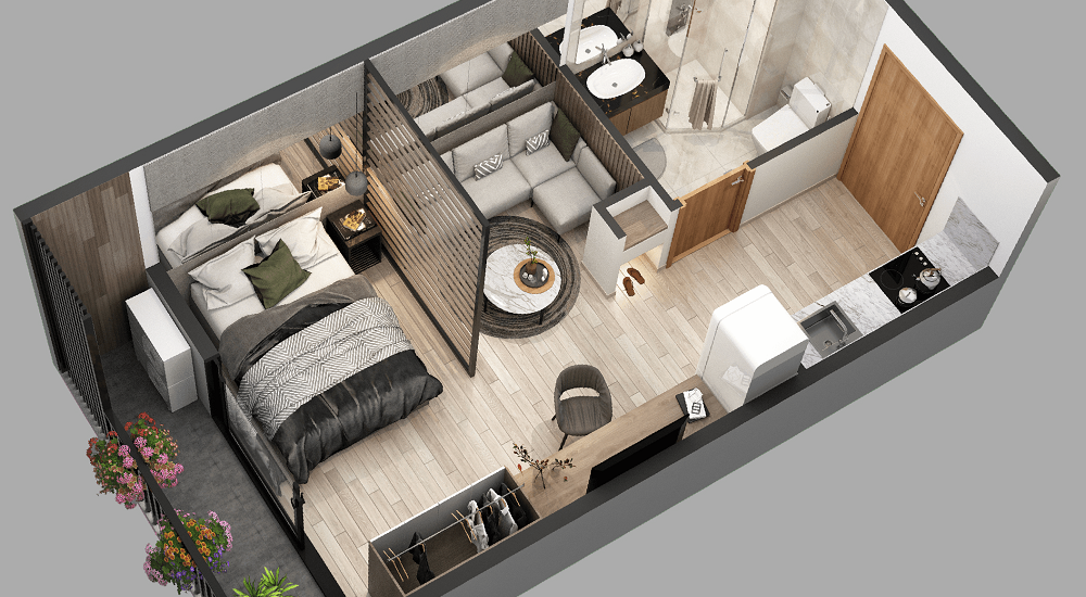 dựng hình nội thất