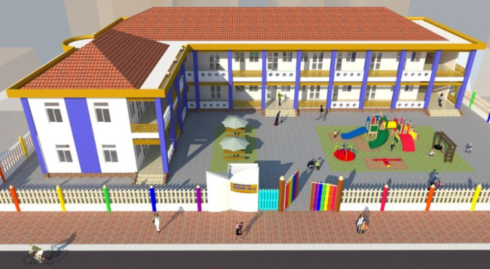 mô hình kiến trúc trường học