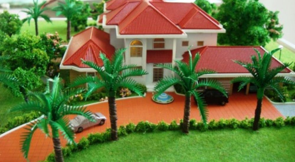 Mô hình biệt thự có cái nhìn tổng thể về dự án